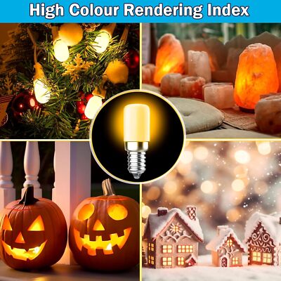 HQRP T8 E12 2W LED Light Bulbs 56.99244 for Dept 56 Christmas