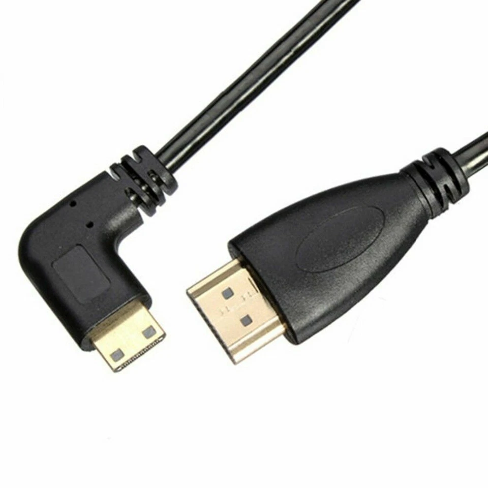 Mini HDTV Male Angled to HDTV Male Audio Video Coiled Cable - Image 4 of 4