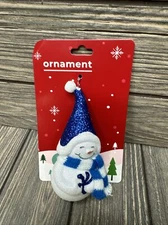 Happy Home By Rite Aid Christmas Ornament Glitter Snowman blue Hat Scarf