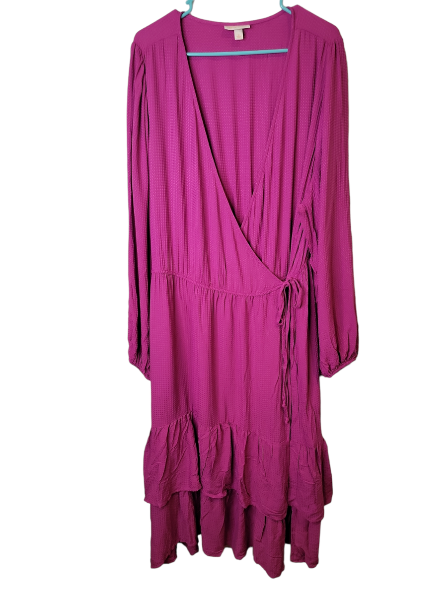 open lace back dress Knox Maxi Dress Hot Pink Floral