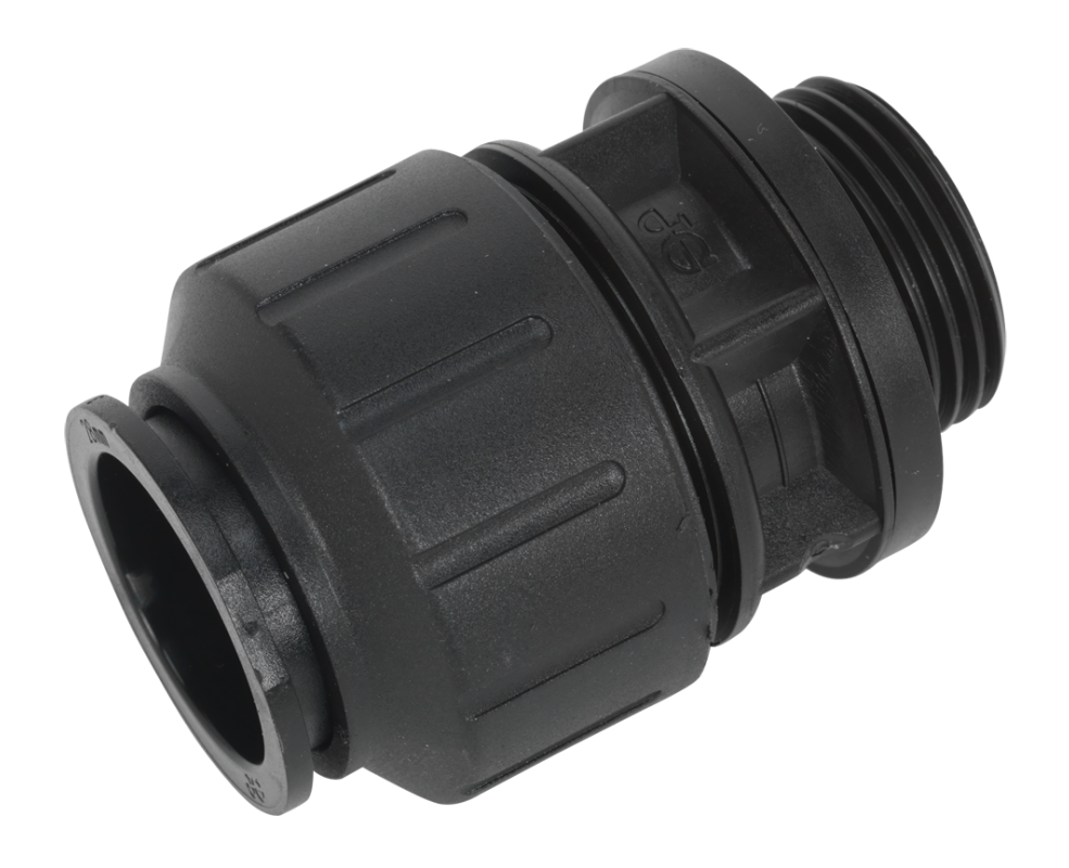 Sealey CAS28SA Straight Adaptor 28mm 1""BSP Pack of 2 (John Guest Speedfit -