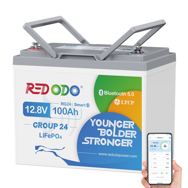 Redodo Lifepo4 100Ah 12V Lithium Batterie Mit Bluetooth + Low Temp Schutz + Bms-image