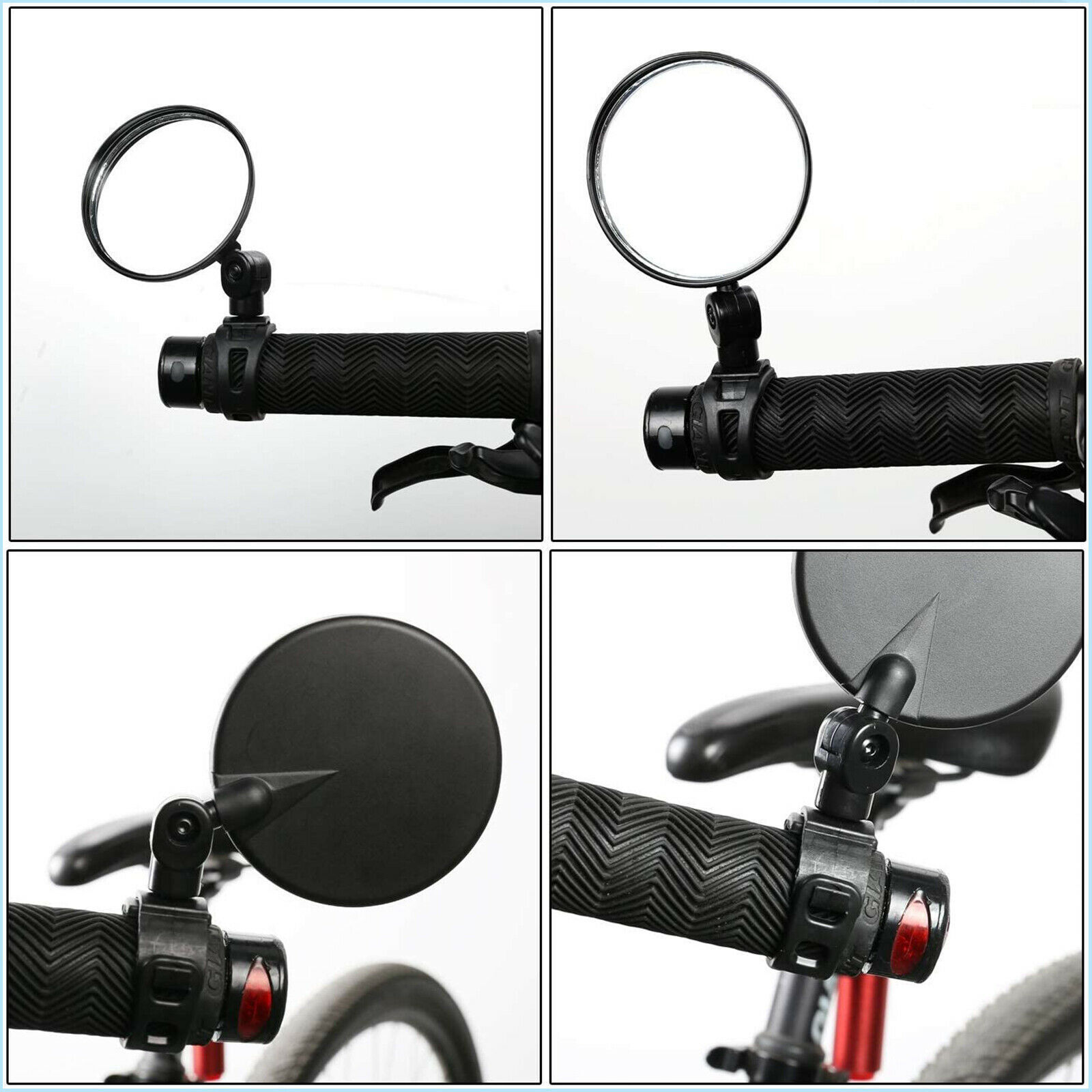 2x Rotatable Handlebar Rearview Mirror for Cycling Bike Bicycle Rear View Mirror
