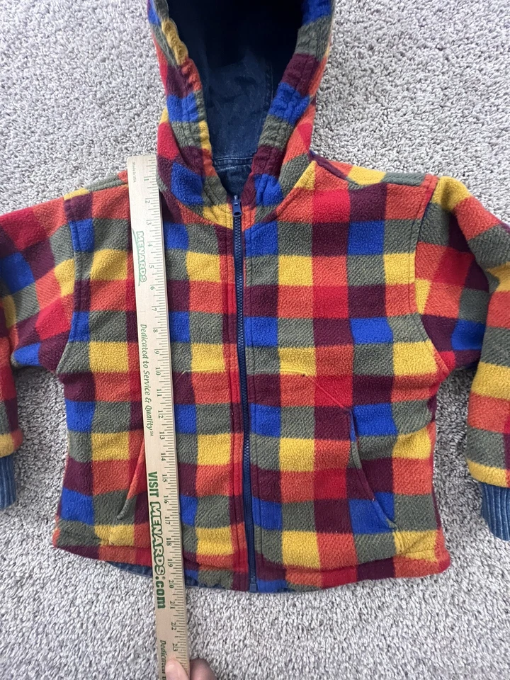 Gymboree Vintage Color Block Hoodie Jacket Size XL Rainbow Tag Colorblock - Image 4 of 4