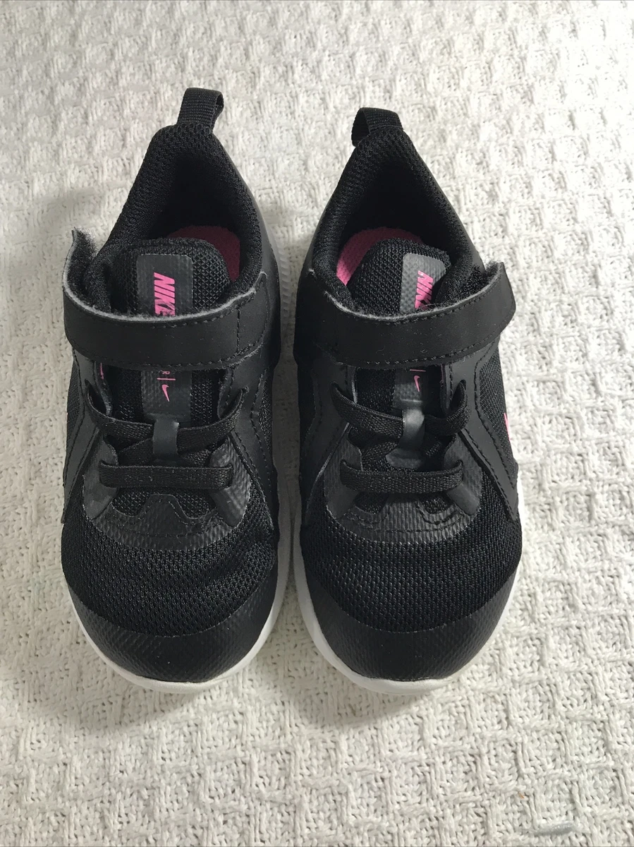 Nike Toddler Baby Girl Downshifter 10 Sneakers Size 7c Black Pink CJ2068 002