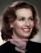 GRETA GARBO #315 BEAUTIFULLY COLORIZED PHOTO 11 X 8.5 FREE SHIPPING