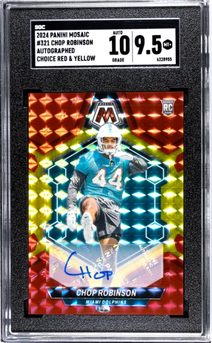 Chop Robinson Panini Mosaic Autographs Mosaic #AMCRN Fusion Red & Yellow Choice