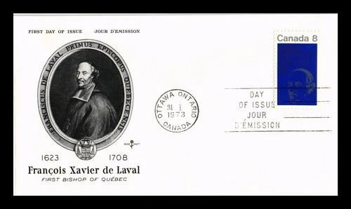 Dr Jim Stamps Canada 8c Francois Xavier de Laval Rose Craaft First Day Cover