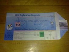 Ticket EURO 2000 England - Romania match #19