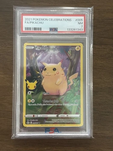 2021 POKEMON CELEBRATIONS #005 FULL ART/PIKACHU PSA 7
