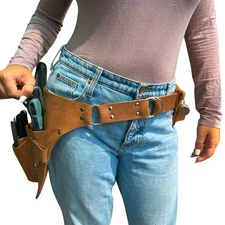 TRUTUCH Leather Garden Tool Belt for Men Women | Gardening Tool Pouch | Gardener