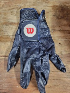 Vintage Wilson Leather Golf Glove Ladies Left Sz Small Navy Blue