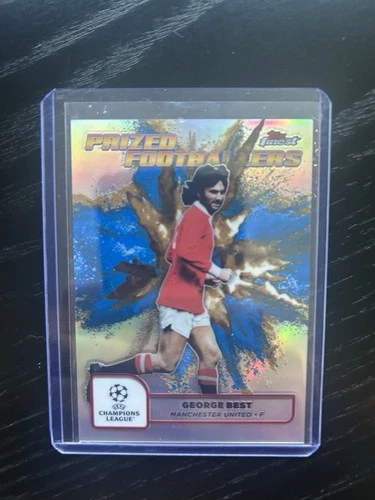 2024-25 Topps Finest UEFA George Best Prized Footballers Fusion Blue Gold SSP
