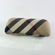 Burberry Nova Check Hard Clamshell Eyeglasses Sunglasses Case Plaid Tan Black