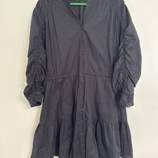 ASTR The Label Black Ruched Shirtdress Size Medium