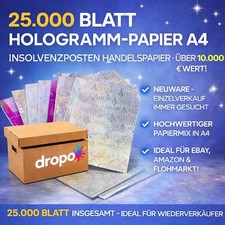 Posten 25.000 Blatt Hologramm Papier A4 Bastelpapier Restposten Insolvenz