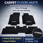 Premium Carpet Car Floor Mats 900GSM Luxury for Nissan T32 X-Trail Xtrail 2 rows