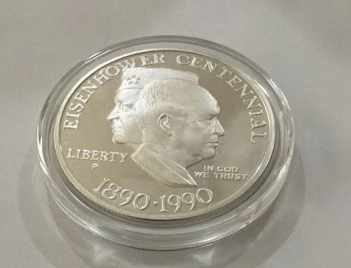 1990-P Eisenhower Commemorative Dollar — photo from the most recent tracked eBay sale