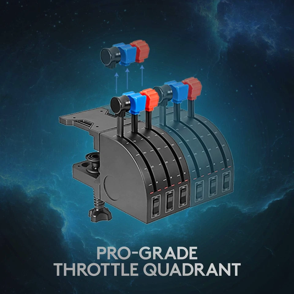Logitech G PRO Flight Yoke System Professional Simulation Throttle Quadrant - Image 3 of 4