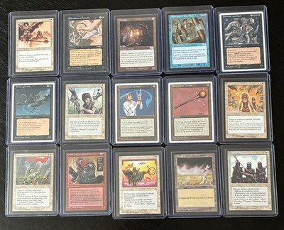ITALIAN PORTUGUESE FRENCH Magic The Gathering LOT 15 Cards ALL IN TOP LOADER MTG
