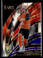 2025 Panini Select Football Red & Blue Shock Prizm #259 Evan McPherson