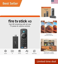 Newest Stick HD Model: Full HD Streaming & Alexa Voice Control – Live TV Inside