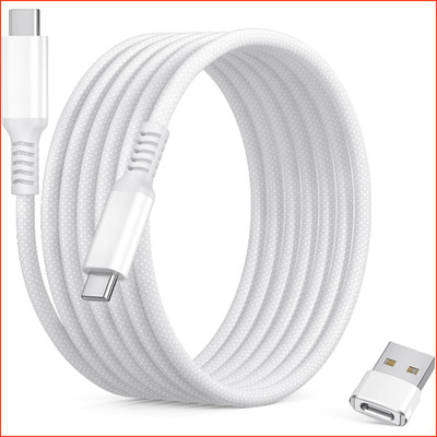 Ladekabel Typ C 60W 1m mit USB A Adapter Schnellladekabel für iPhone Samsung
