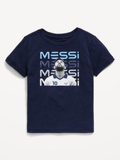 Messi Toddler Boys T-Shirt Navy Graphic Soccer Football Tee Official Licensed