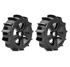 Roapex Paddle 1/8 Buggy Tire Mounted Chrome Blk Wheel with 17mm Hex ROPR5004-CB