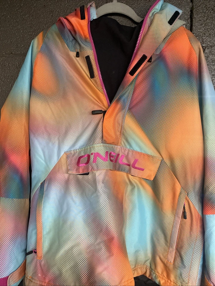 O'Neil Hooded Ski/Snowboard Jacket Size Large Women’s Multi Colored - Image 3 of 4