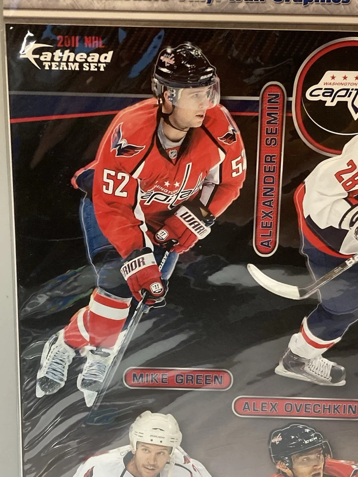 WASHINGTON CAPITALS Hockey FATHEAD CALCOMANÍAS DE PARED CONJUNTO EQUIPO NHL OVECHKIN 2011 NUEVO EN PAQUETE Foto 2 de 4