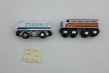 Maxim Enterprise 38728 Magnetic Wooden Train Cars Toy Engine Lot of 2