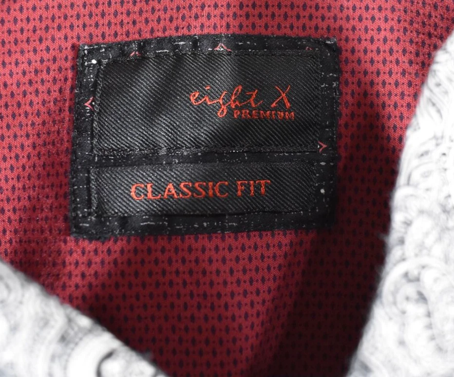 Camisa de vestir Eight X By Buckle para hombre XXL cachemira abotonada blanca negra Foto 4 de 4