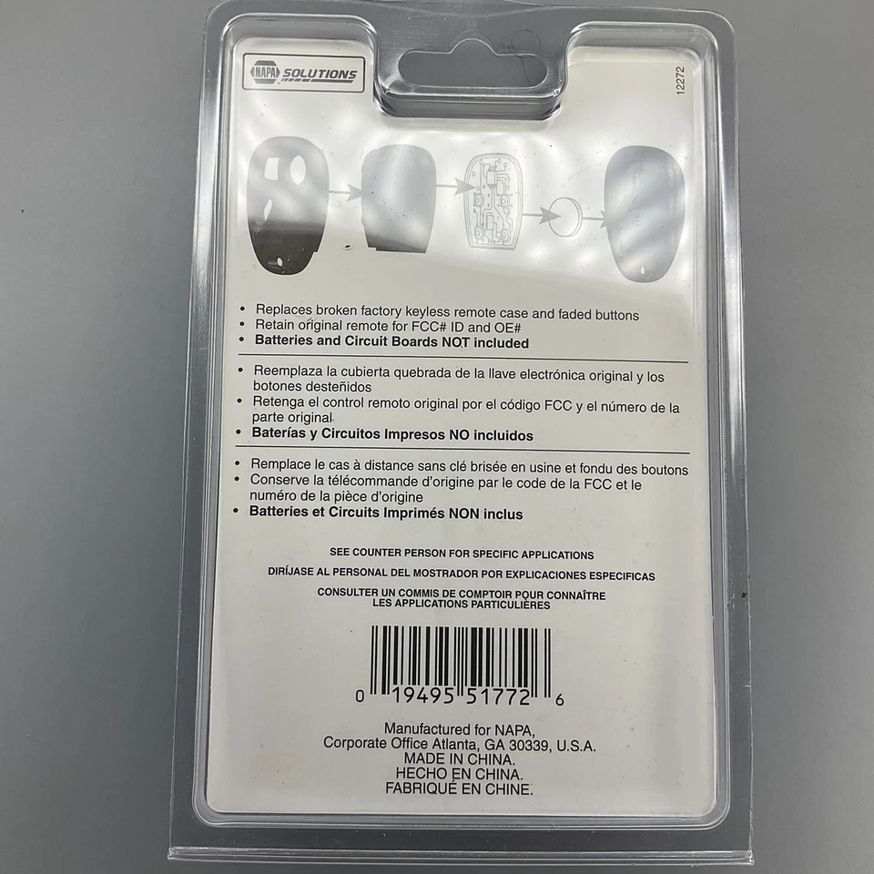 Carcasa transmisor remoto llavero sin llave solo para GMC C3500HD Jimmy Sonoma Foto 3 de 4