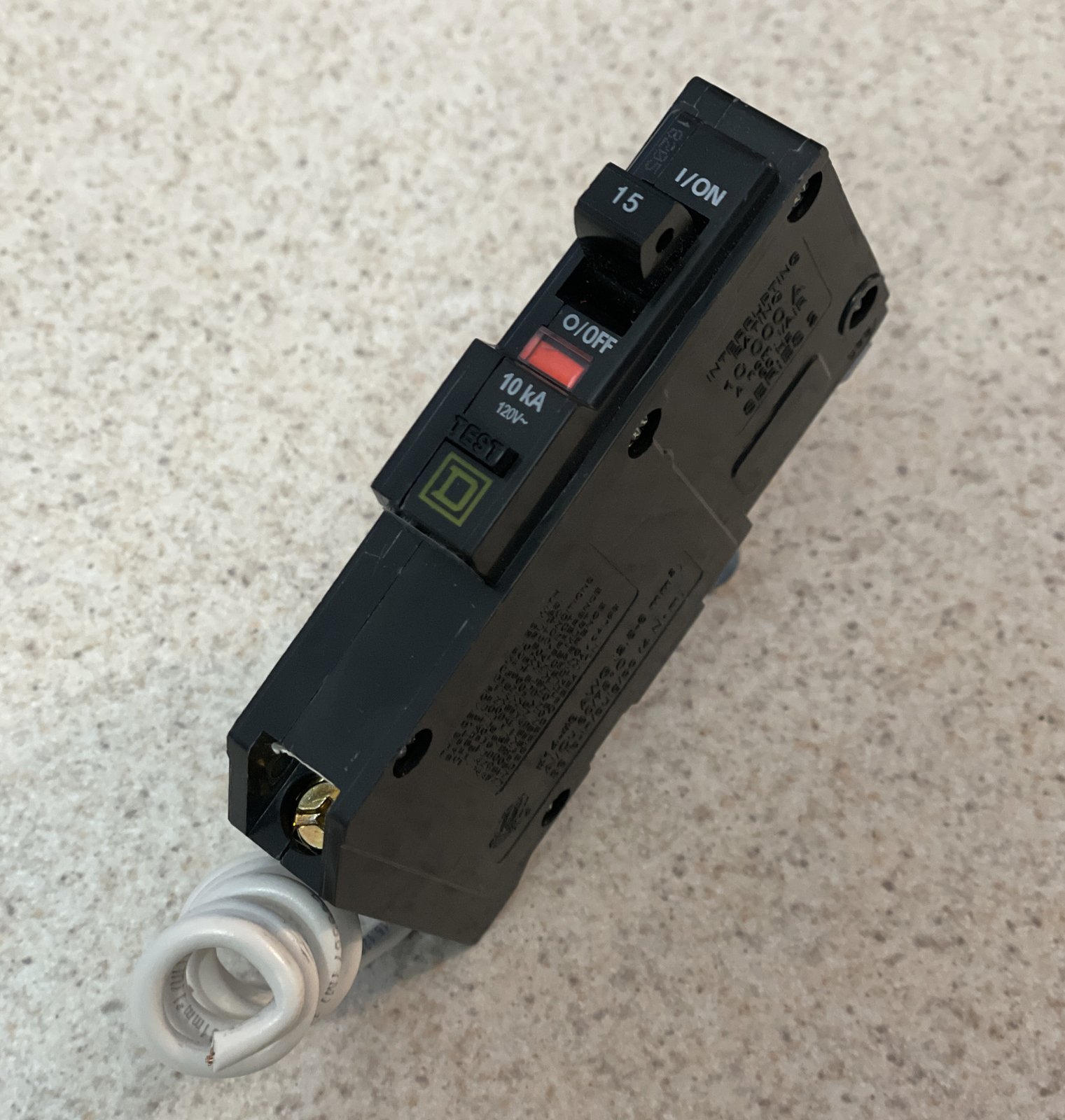 Square D QO115EPD Equipment Protection GFCI Breaker 15A, 1P, 10kA, 30mA