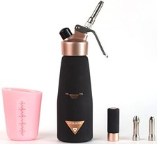 WHIPPED CREAM DISPENSER Maker Canister Black EVELEONE