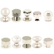 From The Anvil Polished Nickel Cabinet Cupboard Door Drawer Knobs