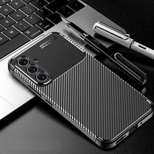 For Samsung Galaxy S26 / S26 Plus /S26 Ultra Case, Carbon Gel Phone Cover Black