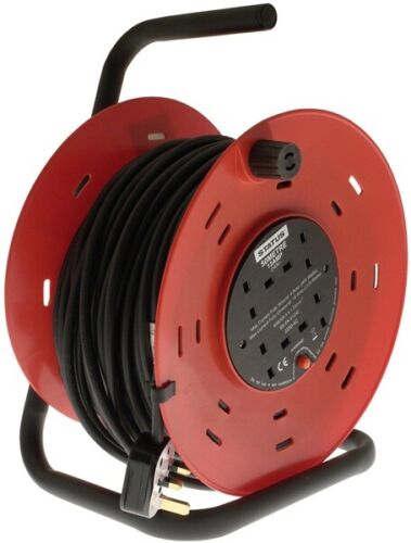 4 Way Open Frame Cable Reel - Red - 50m S50M13ACRX1 STATUS - Picture 1 of 1