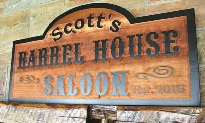 Large Rustic Cedar Sign Custom Personalized Carved Wood Signs