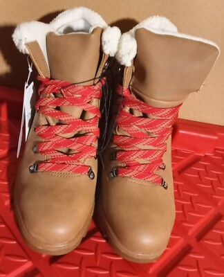 Winter Boots With Red Laces Memory Foam & Temperature Rated To -5°F