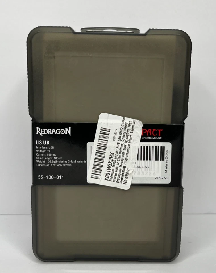 Redragon M908 Impact w/ case and weights - RGB LED MMO Gaming Mouse - Image 2 of 3