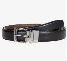 Polo Ralph Lauren Men's Reversible Leather Belt 1 1/8" Wide Black/Brown US 32/80