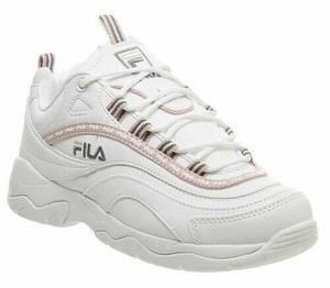 zapatillas fila rosas y blancas
