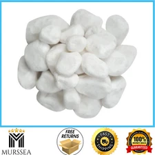Landscape Pebbles Rocks Stones Garden Fountain Patio Lawn White Decorative