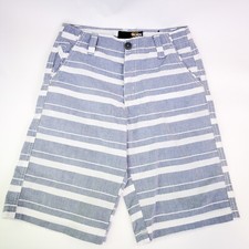 Black Jack Boys Shorts sz 14 Blue  White Striped Flat Front Classic Casual
