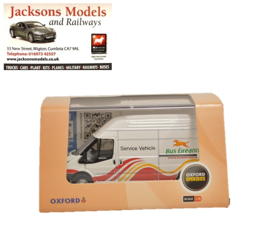 Oxford 76FT009 New Ford Transit Van (LWB) Bus Eireann 1:76 Scale