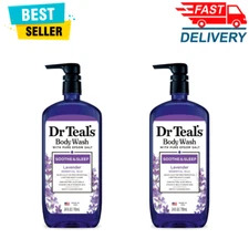 2pack Dr Teal's Body Wash w Pure Epsom Salt, Soothe & Sleep w Lavender, 24 fl oz