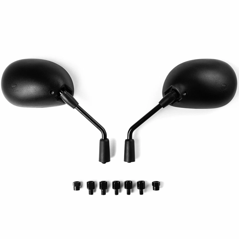 Par de espejos retrovisores negros para motocicleta Honda VT Shadow Ace Classic 500 700 750 1100 Foto 3 de 4