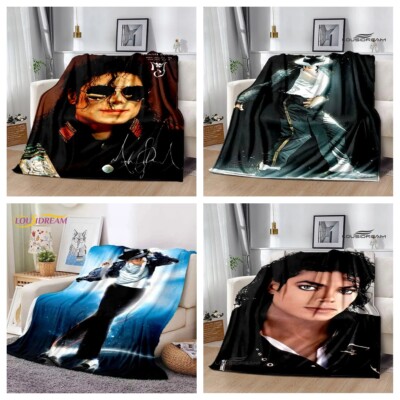 Neu 3D Michael Jackson Flanelldecke Sofa Decke Schlafzimmer Schlafdecke Geschenk